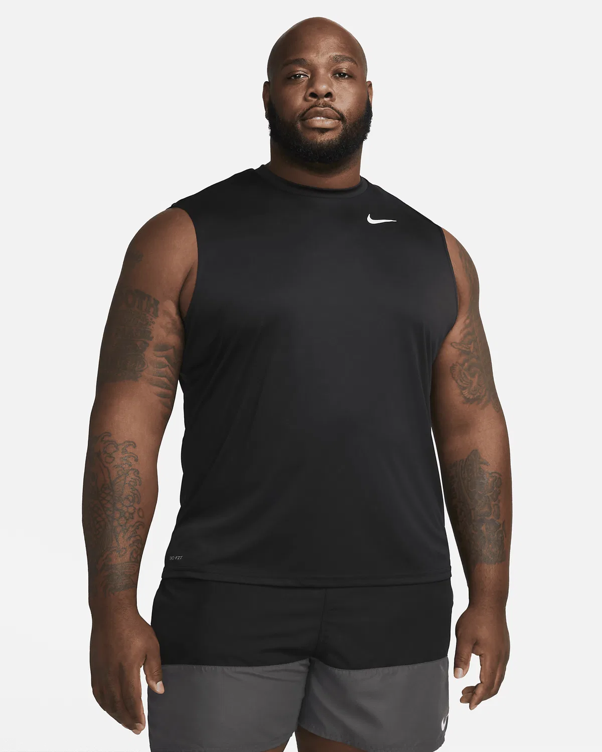 Мужской топ без рукавов (Big & Tall) Nike Swim Hydroguard Essential, Black