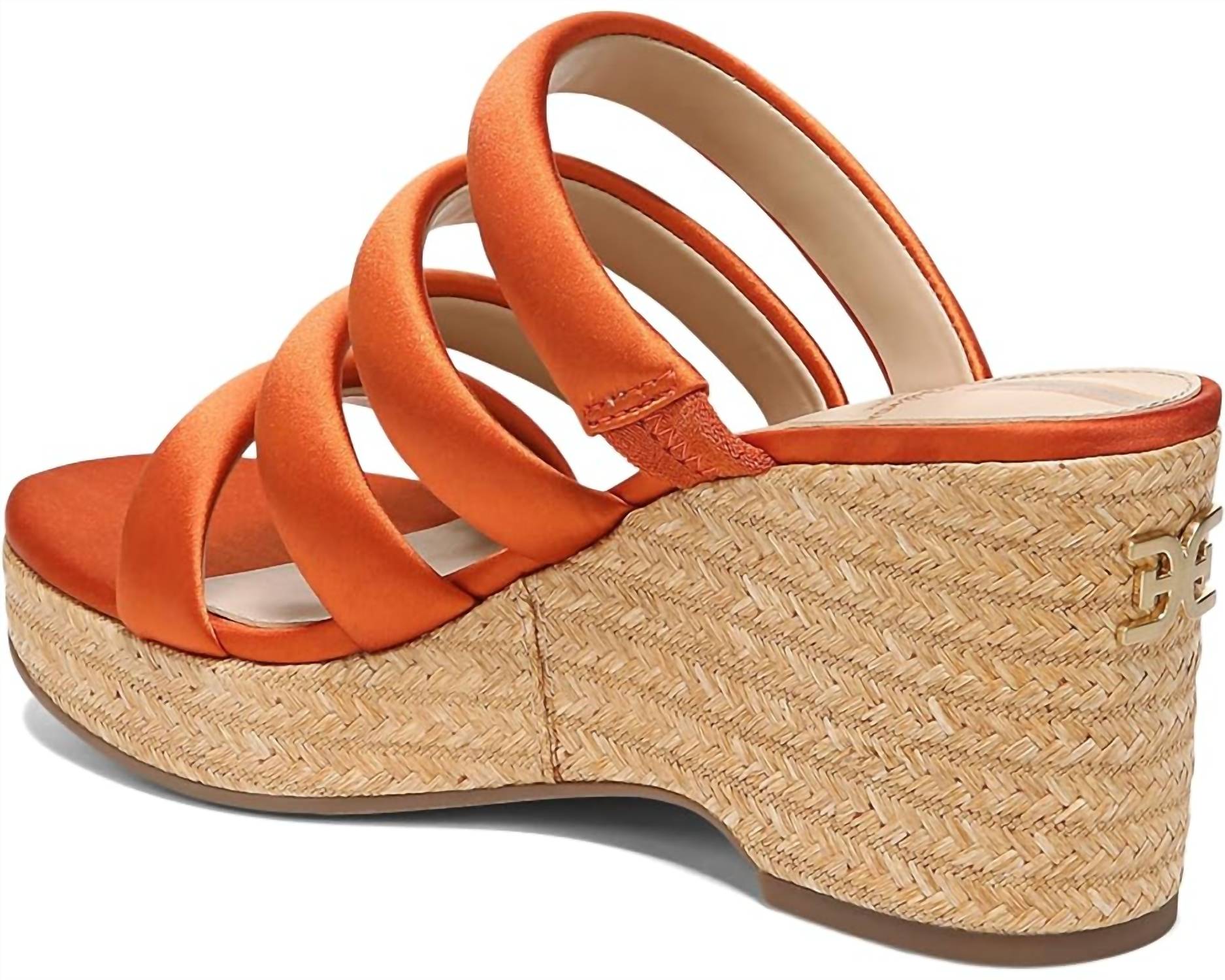 Женские туфли Yuki на танкетке и платформе оранжевого цвета Sam Edelman — фото 4