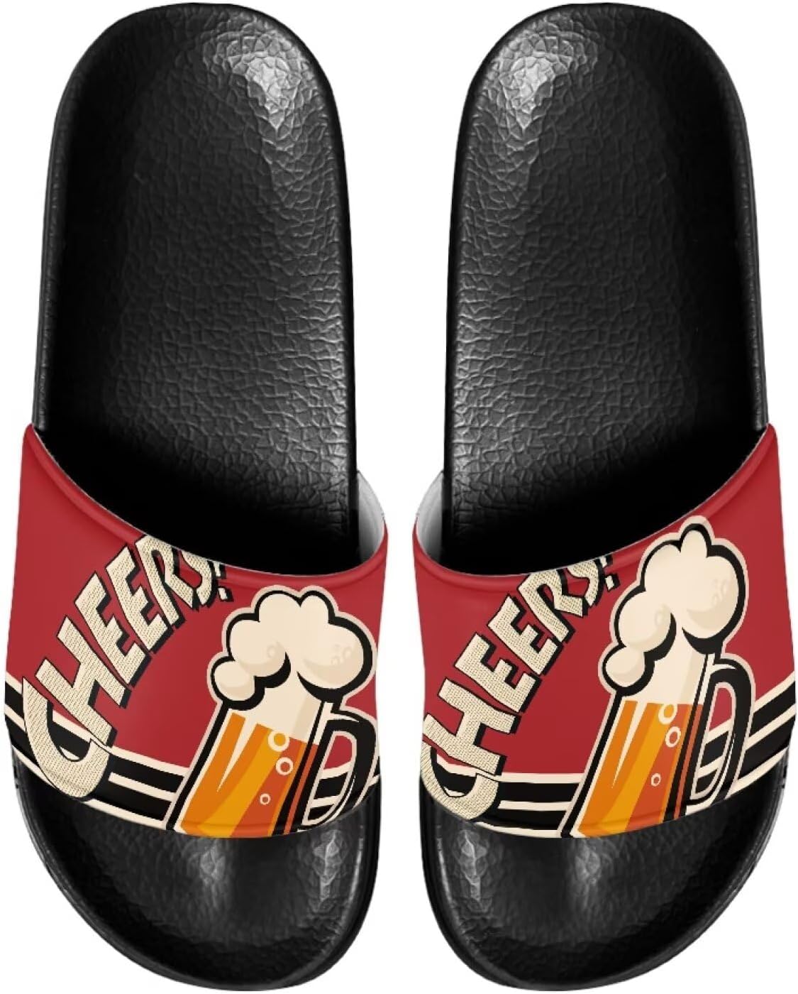 

Мужские шлепанцы с нескользящей подошвой, для ванной, быстросохнущие, легкие, подходят для душа, пляжа и повседневной прогулки Ocwfudsx, Beer Cheers