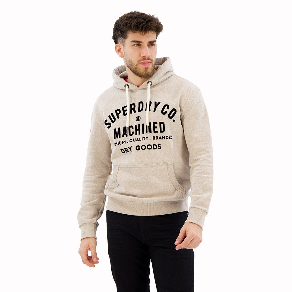 

Худи Superdry Workwear Flock Graphic, бежевый