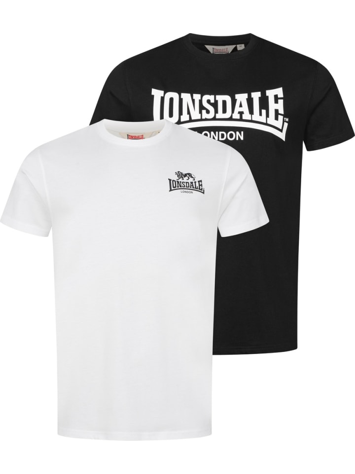 

Футболка Yarnbrook T-shirt Regular Fit Twin Pack черного цвета Lonsdale, Черный, Футболка Yarnbrook T-shirt Regular Fit Twin Pack черного цвета Lonsdale