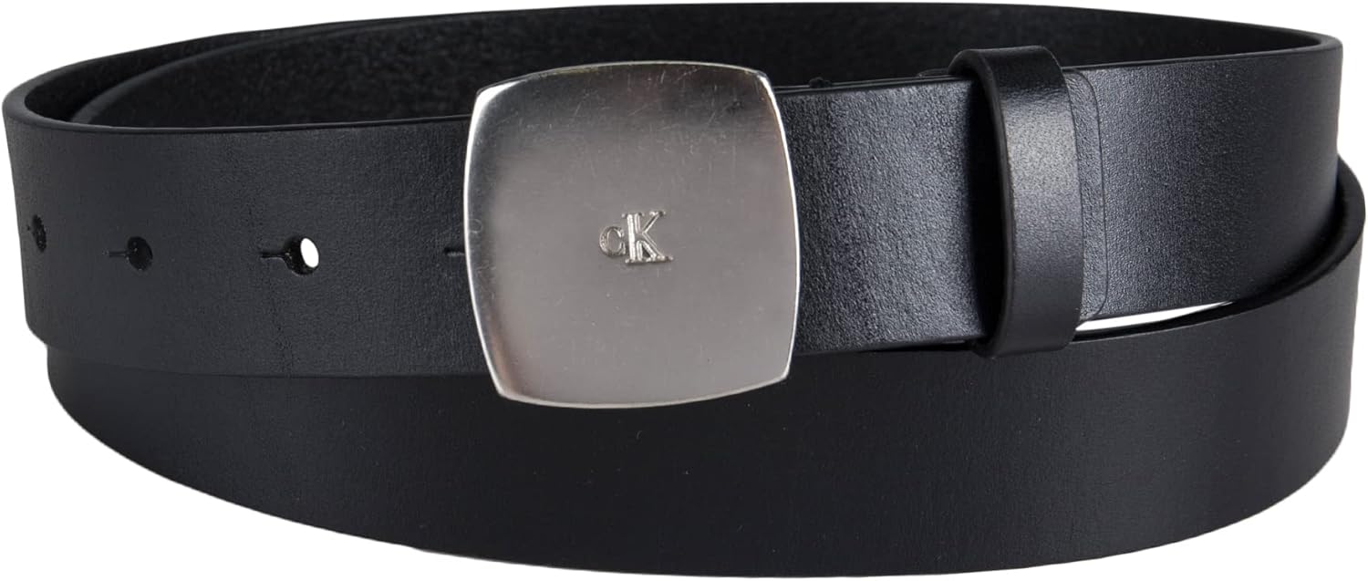 

Ремень Calvin Klein женский повседневный с пряжкой Ck Jeans, Black Micro Plaque