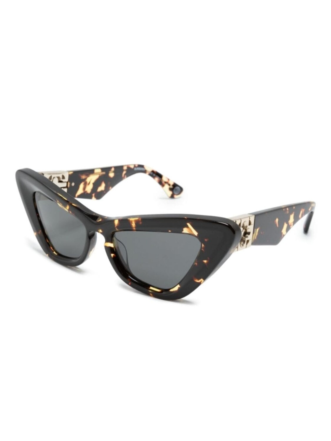 Солнцезащитные очки Burberry Eyewear в черепаховой оправе «кошачий глаз», коричневый — фото 2