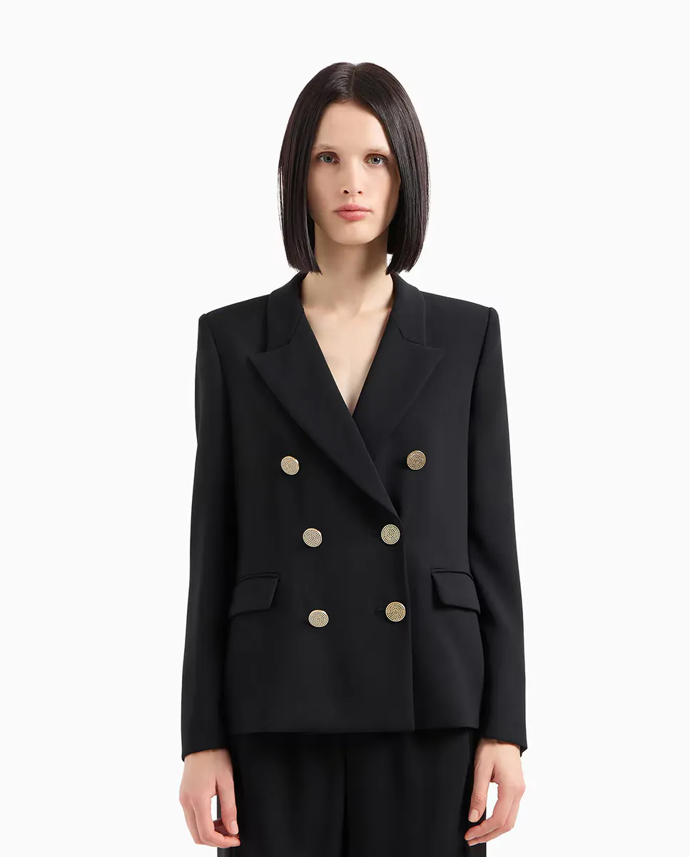 

Женская куртка из искусственной кожи с практичными карманами Armani Exchange, черный