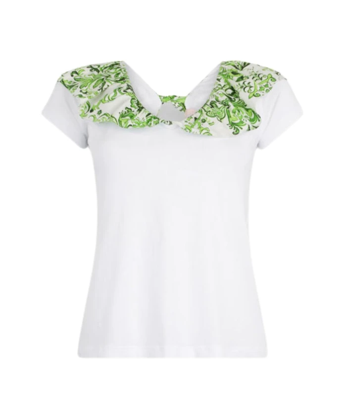 

Модная хлопковая футболка с V-образным вырезом. Liu Jo, белый