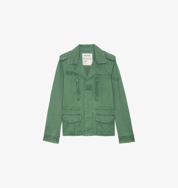 

Куртка из хлопка с заклепками Klimi Zadig&Voltaire, цвет coriander