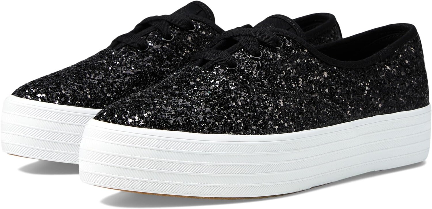 

Кроссовки Keds Point Lace Up, цвет Black Glitter