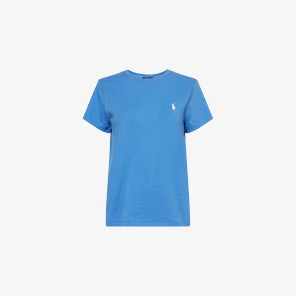 

Футболка Polo Ralph Lauren с круглым вырезом и вышивкой, синий