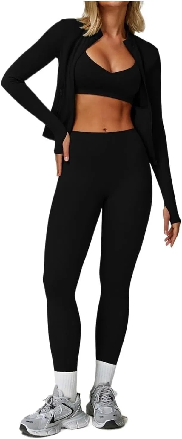 Спортивный костюм из 3 предметов, XAQUNILOR, Black