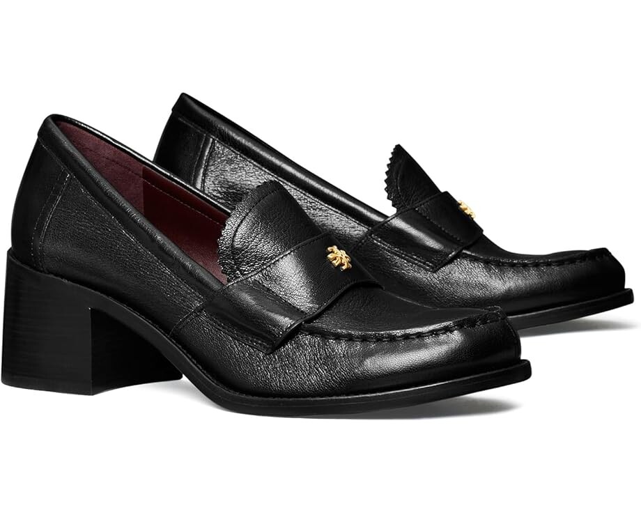 Лоферы Tory Burch Classic Heeled Loafers 55MM, цвет Perfect Black