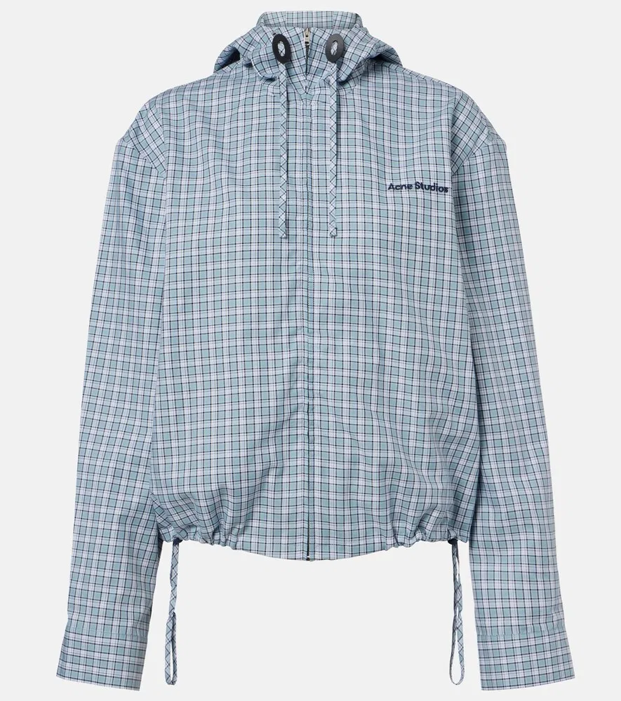 Клетчатая техническая куртка Acne Studios, синий