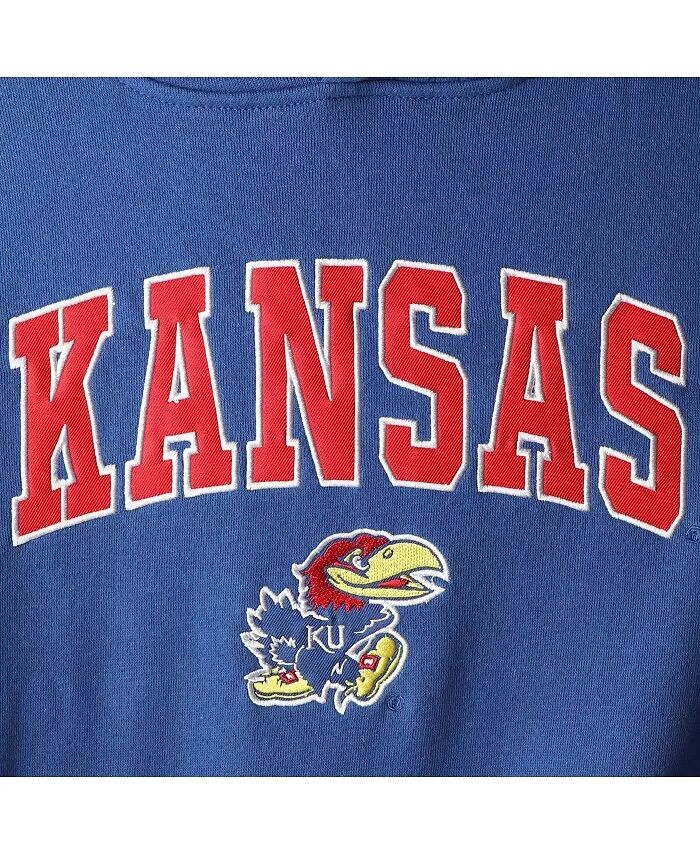 Пуловер с капюшоном Big Boys Royal Kansas Jayhawks 2-Hit Team Colosseum, синий — фото 4