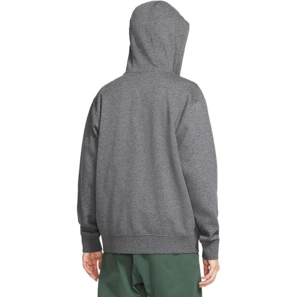 Толстовка Nike Sportswear Club Fleece Full-Zip Hoodie 'Dark grey', серый — фото 2