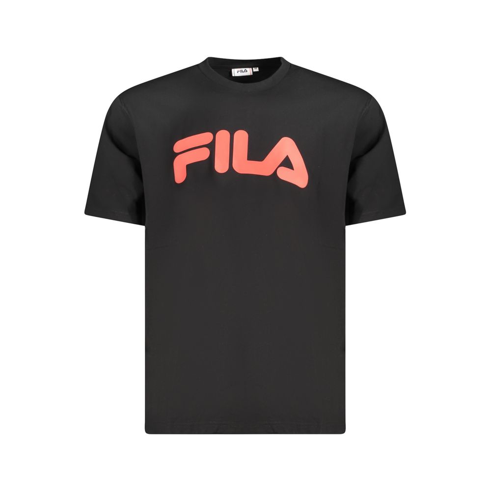 

Черная хлопковая мужская футболка Fila