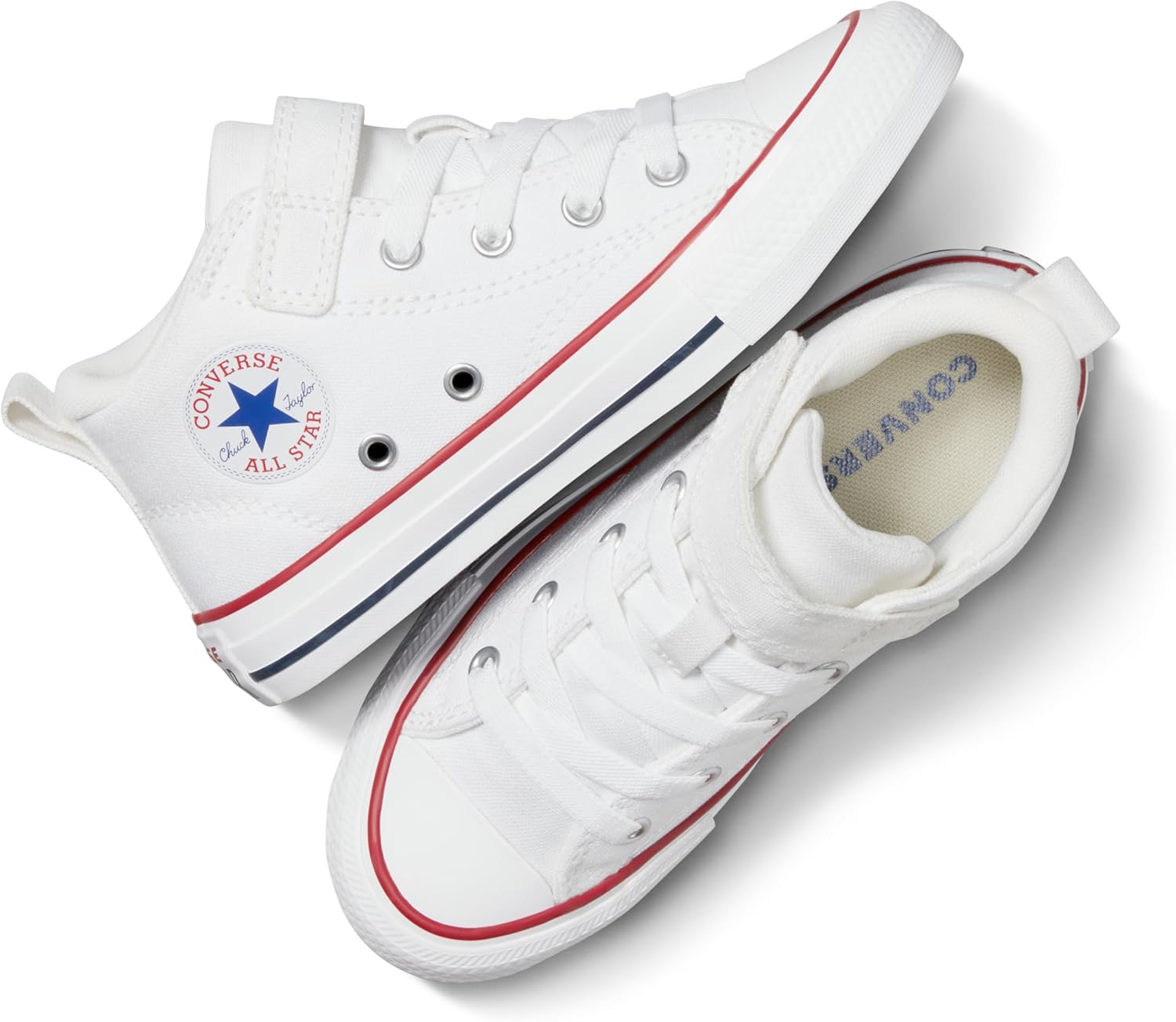 Детские кеды Converse Chuck Taylor All Star Malden Street Easy On средней посадки, белый/красный/синий — фото 4