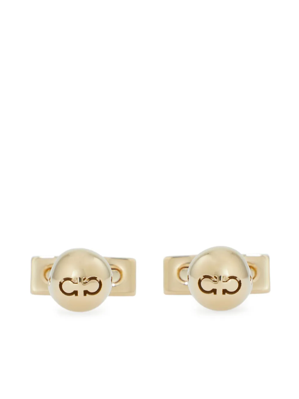 

Запонки с декором Gancini Ferragamo, золотой