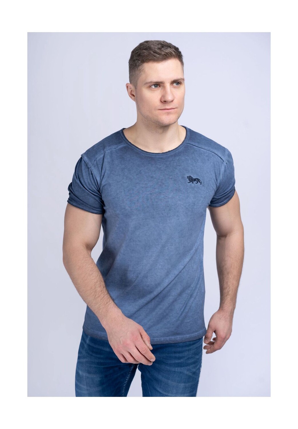 

Мужская футболка обычного кроя PORTSKERRA LONSDALE, цвет Washed Blue