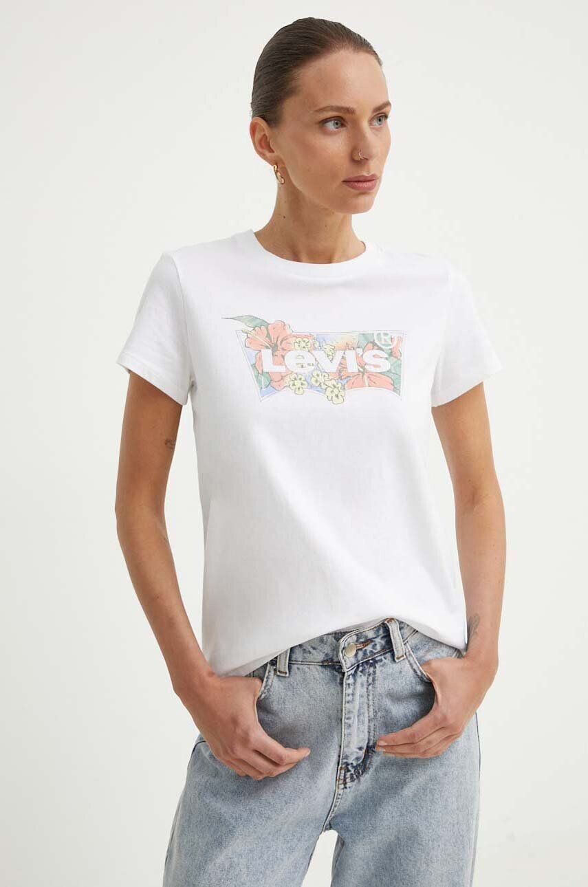 

Хлопковая футболка Levi's, белый