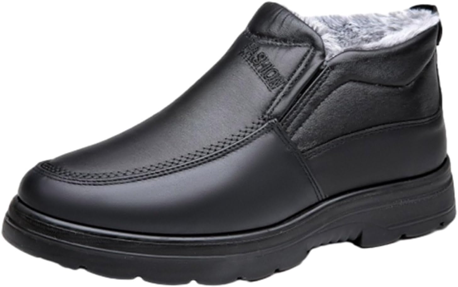 

Мужские зимние повседневные ботинки, водонепроницаемые, противоскользящие, для прогулок на улице, с мягкой теплой подкладкой, теплые снегоступы Zplmide, черный