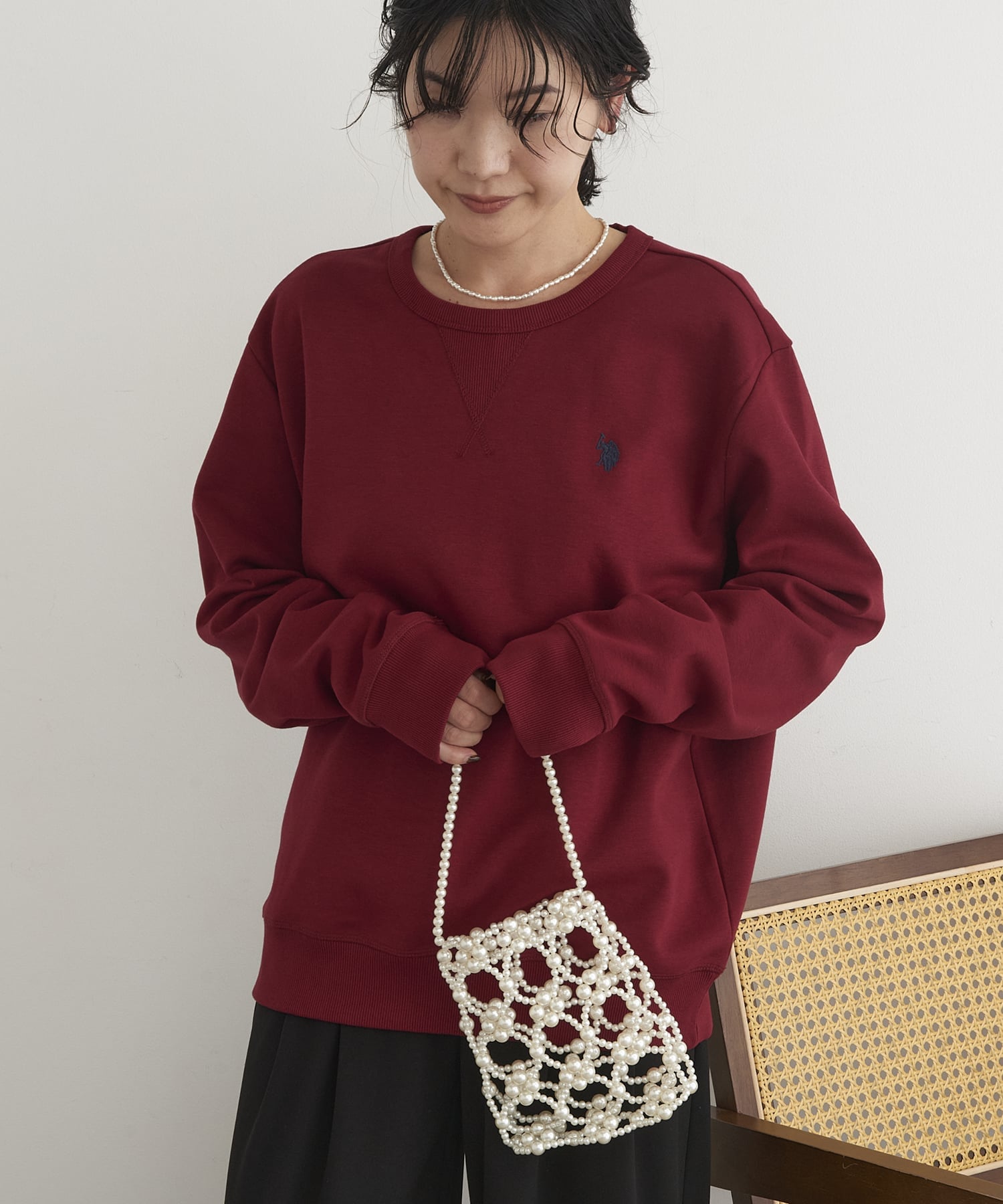 Толстовка US POLO ASSN./One-Point Logo Double-Face с трехниточной строчкой ST. U.S. Polo Assn., BGD — фото 3