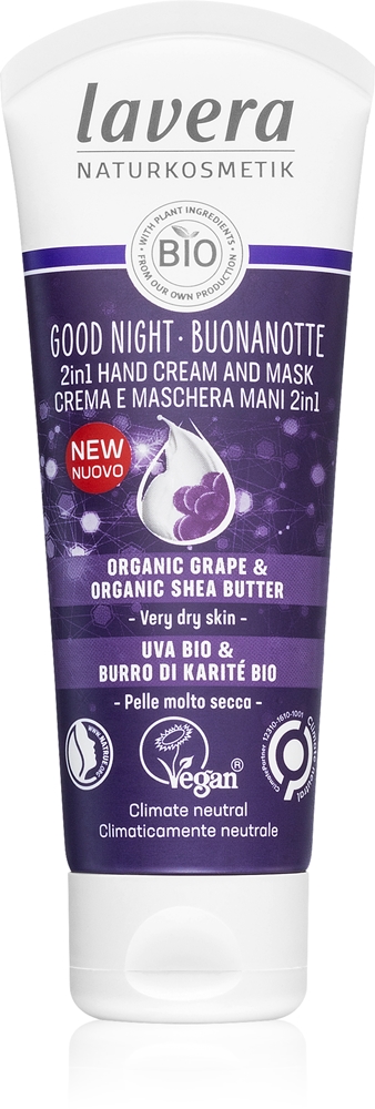 

Спокойной ночи, освежающий крем для рук и маска Lavera, 75 мл
