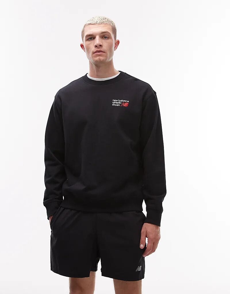 

Толстовка New Balance Athletics премиум-класса с логотипом черного цвета
