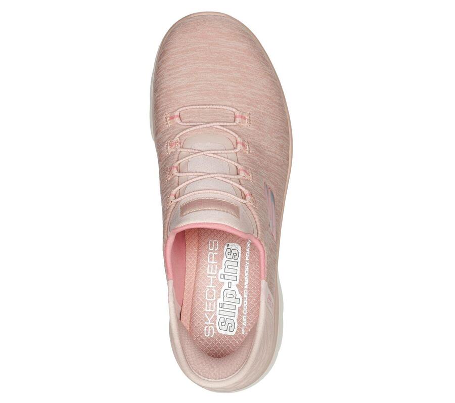 SKECHERS Женские кроссовки SUMMITS DAZZLING HAZE Slip-On розового цвета — фото 2
