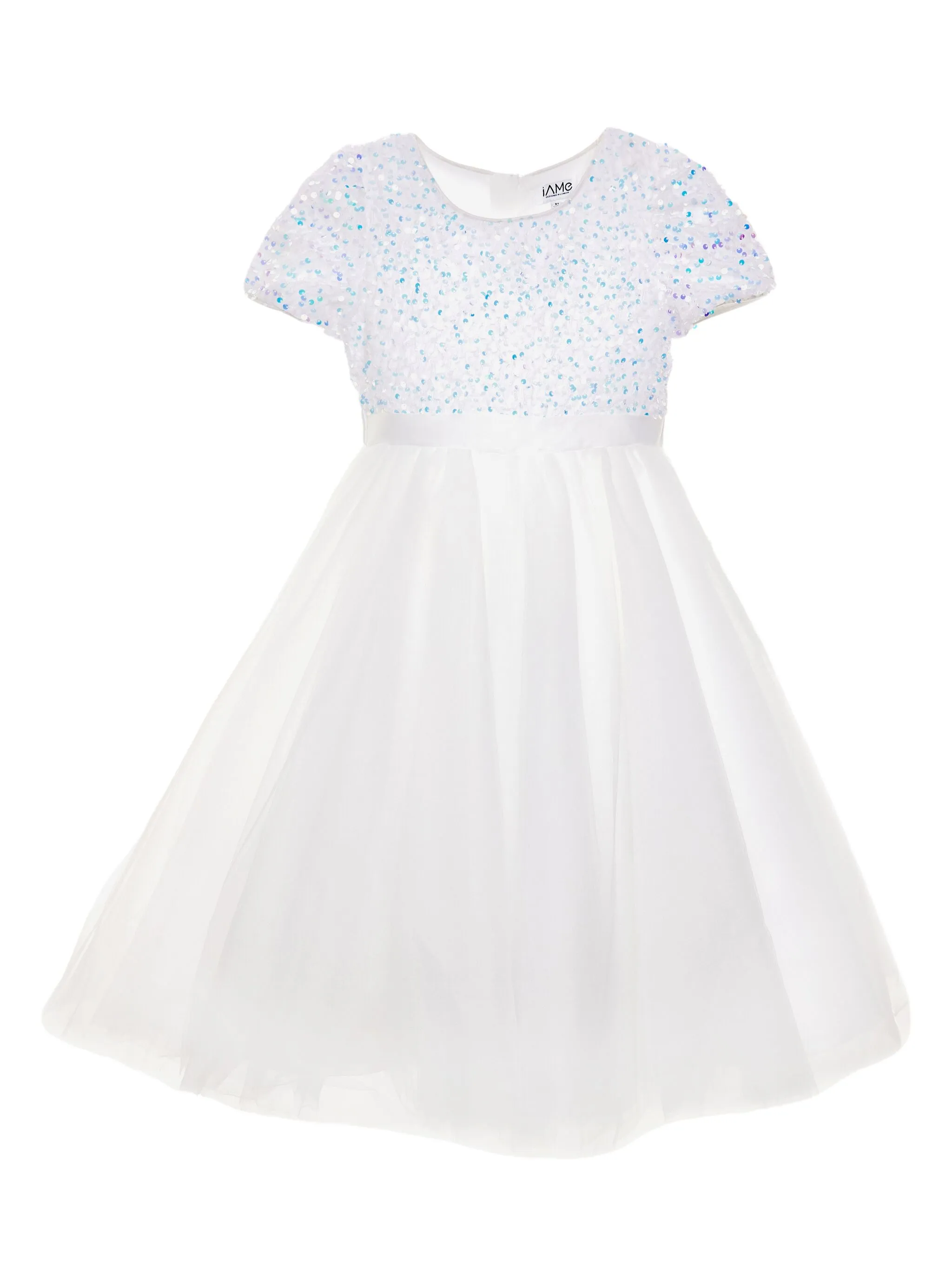 

Платье мини с пайетками Iame, белый