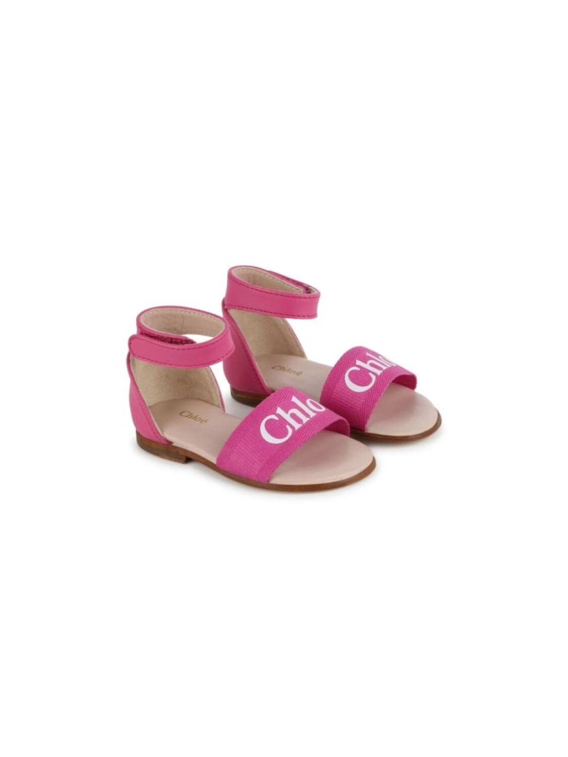 

Chloé Kids сандалии с логотипом, розовый