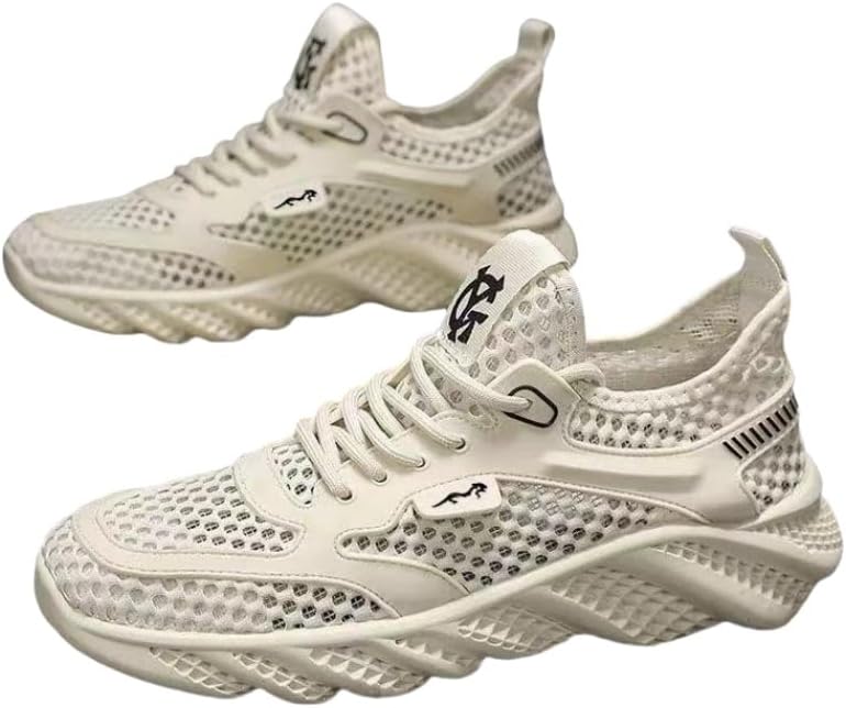 

Мужские летние спортивные сандалии из сетки - дышащие обувь с отверстиями для улицы, мягкая подошва, повседневная модная обувь для пляжа, прогулок и походов Clolinde, бежевый