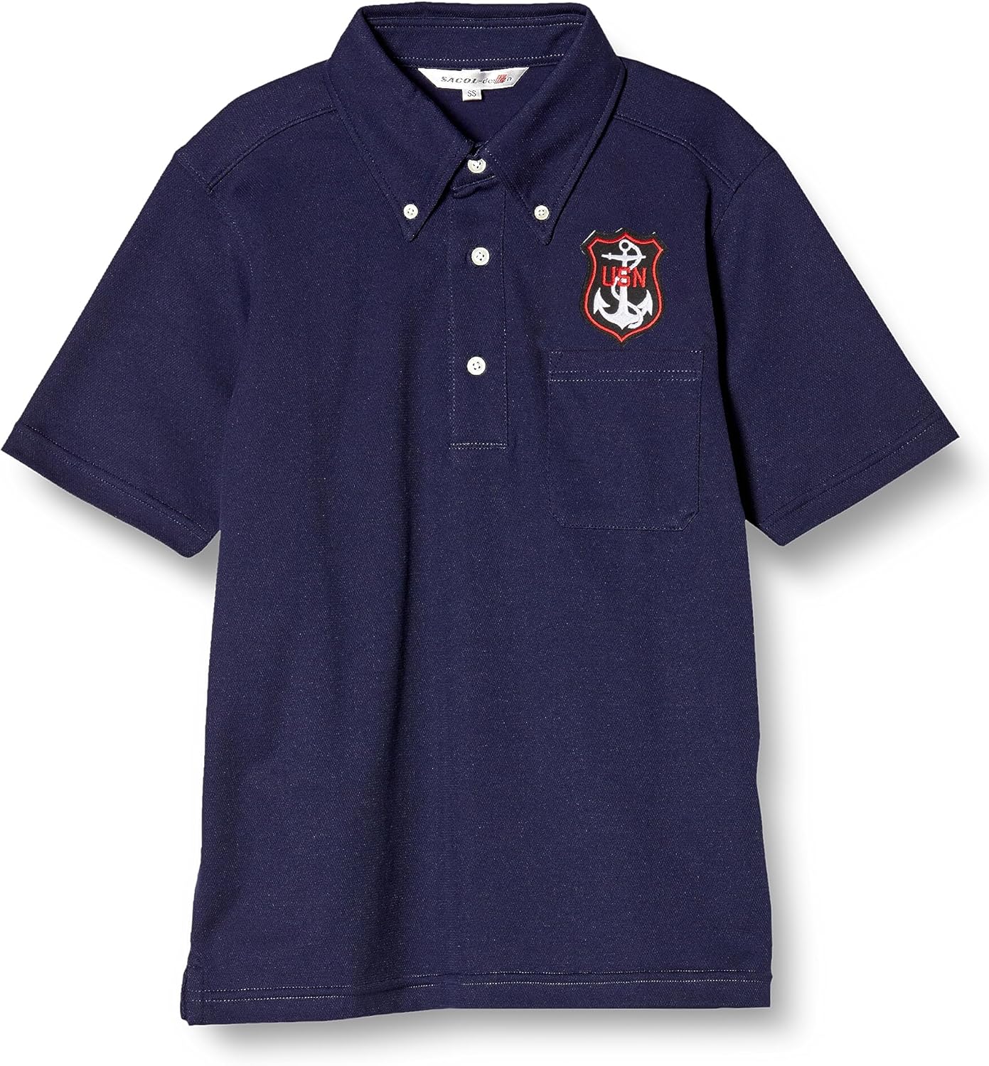 

Поло F-Style F-SD021123, эмблема армии США, влагоотводящая, быстросохнущая, с карманами, на пуговицах, с коротким рукавом, темно-синяя