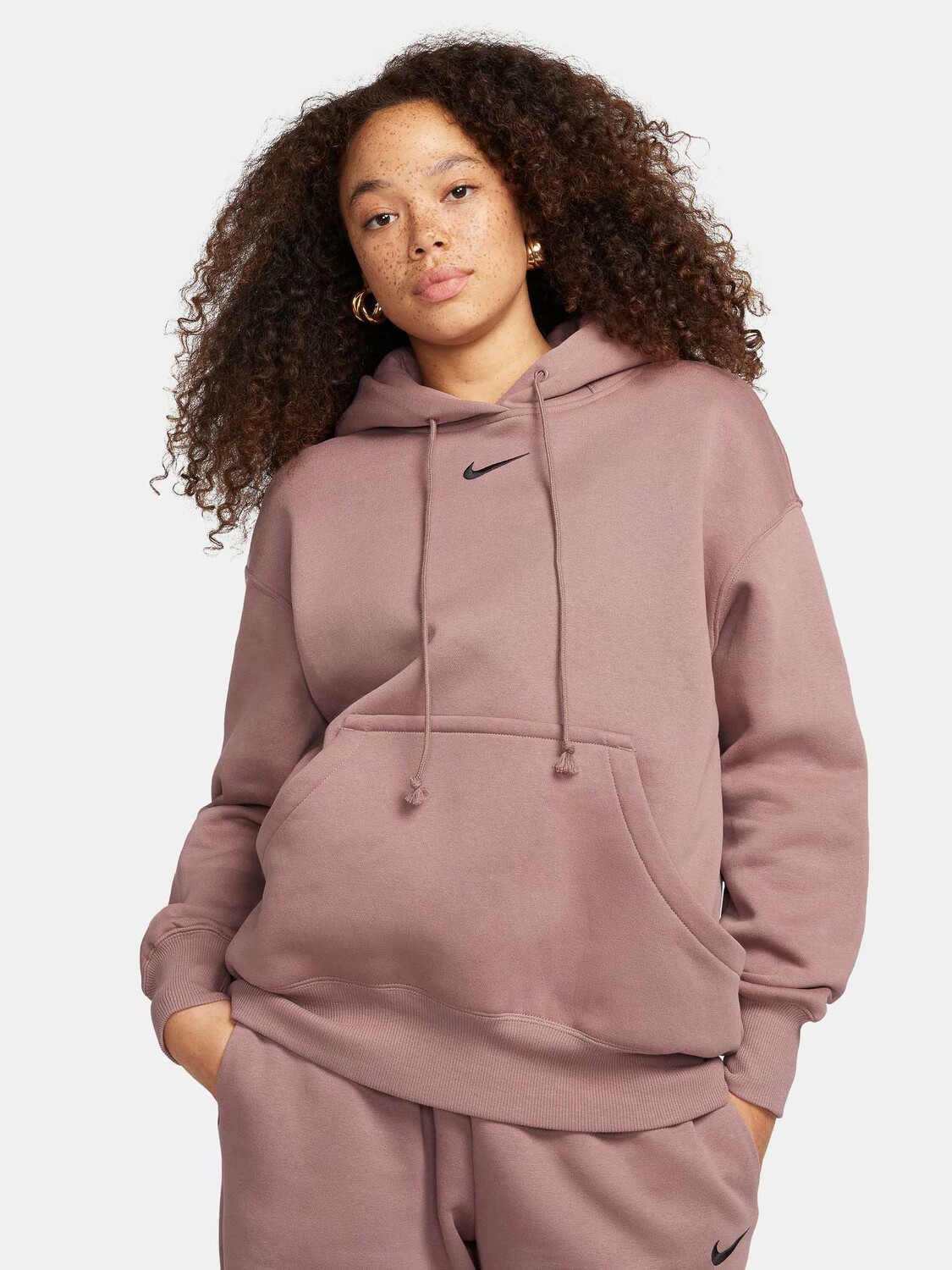

Толстовка Nike W NSW PHNX FLC OS PO HOODIE, розовый