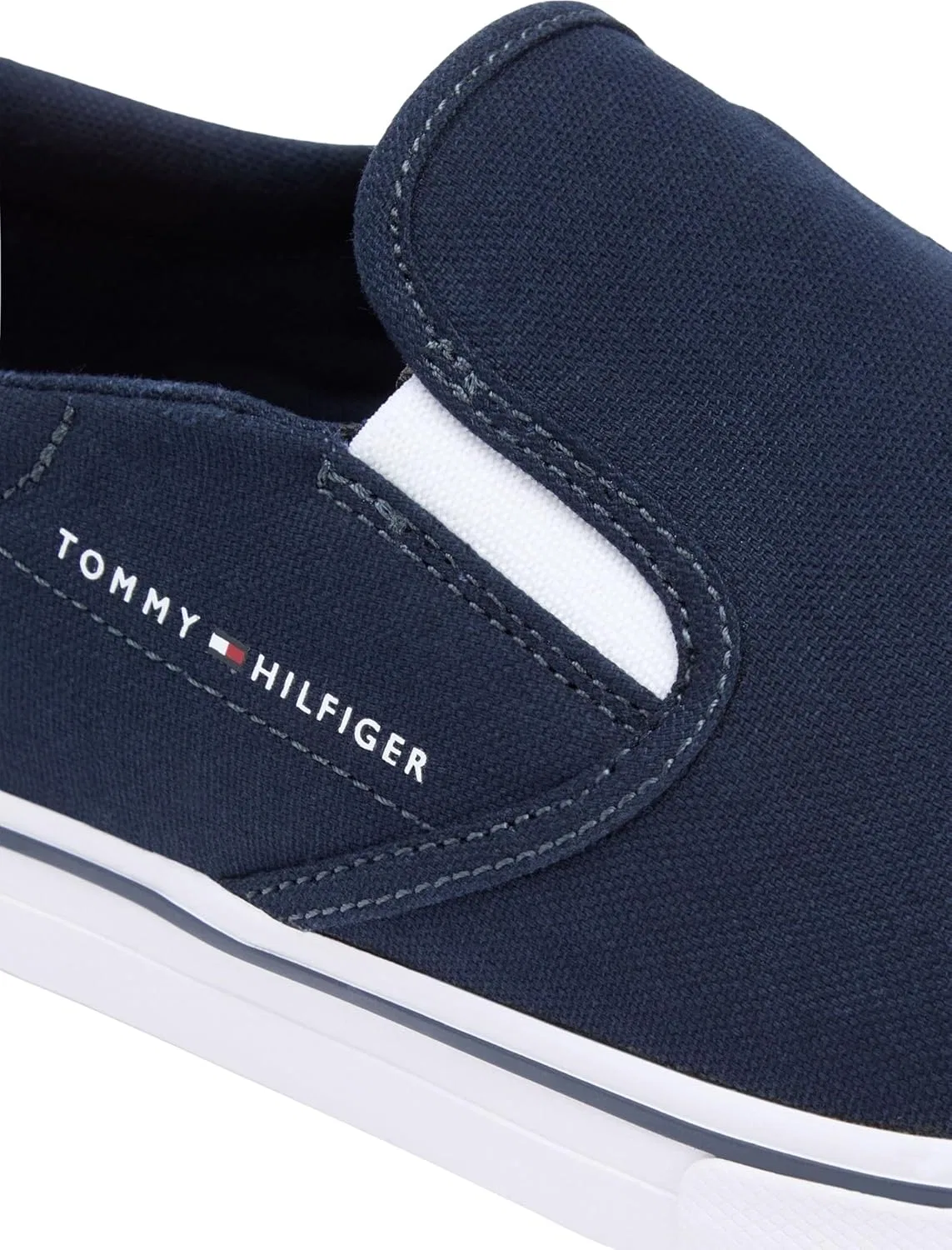 Мужские низкие кроссовки Tommy Hilfiger Vulc Core Slip On Fm0fm05689, Blue Desert Sky — фото 4