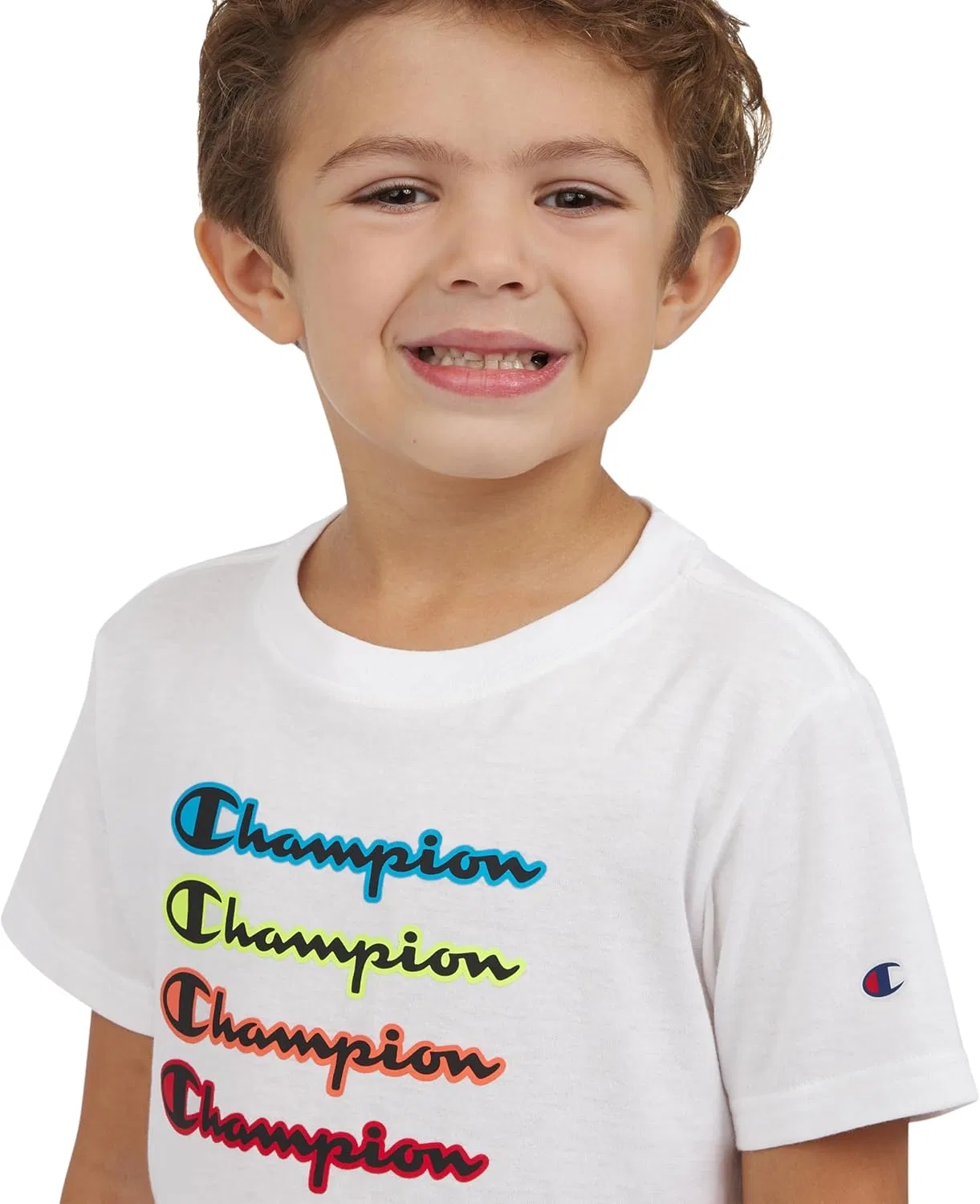 Детский спортивный комплект Champion футболка и шорты, White — фото 3