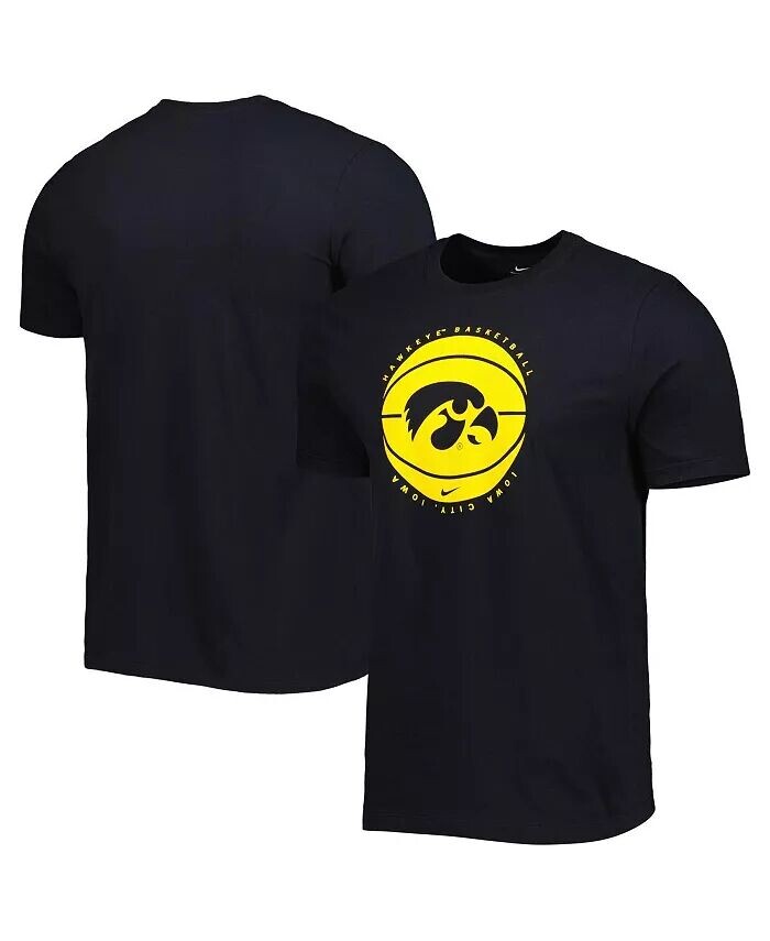 

Мужская черная футболка с логотипом Iowa Hawkeyes Basketball Nike