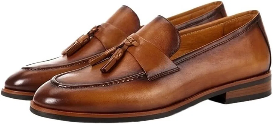 Лоферы мужские кожаные, Loafers & Slip-Ons, Yellow DHFIRUFSHLO