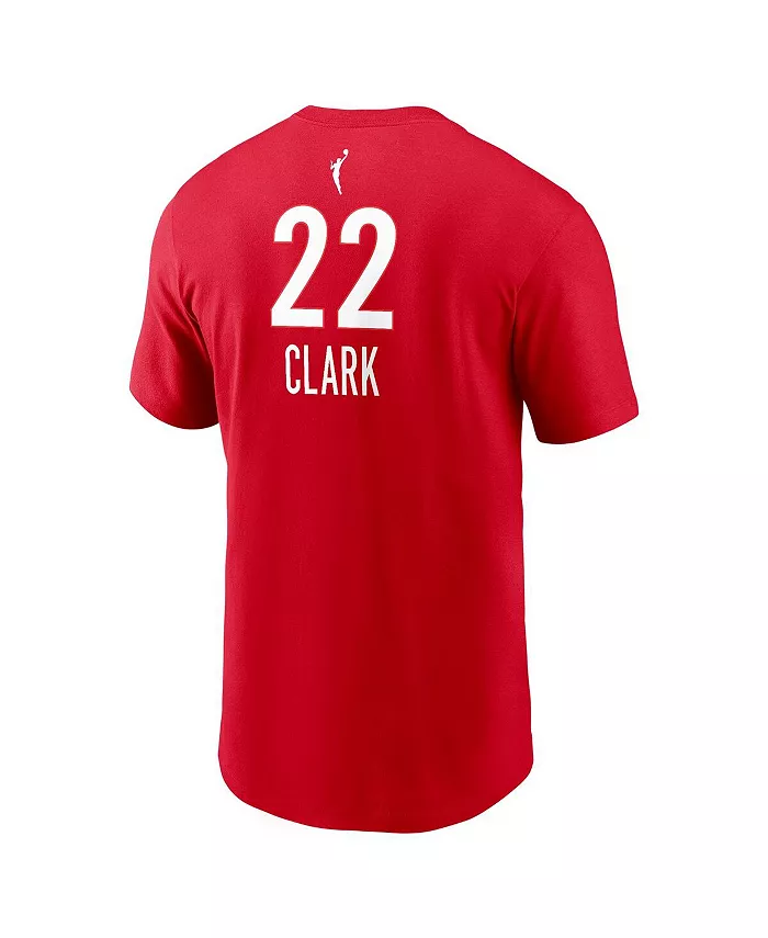 Мужская и женская футболка Caitlin Clark Red Indiana Fever 2024 WNBA Draft Rebel Edition с именем игрока и номером Nike — фото 2