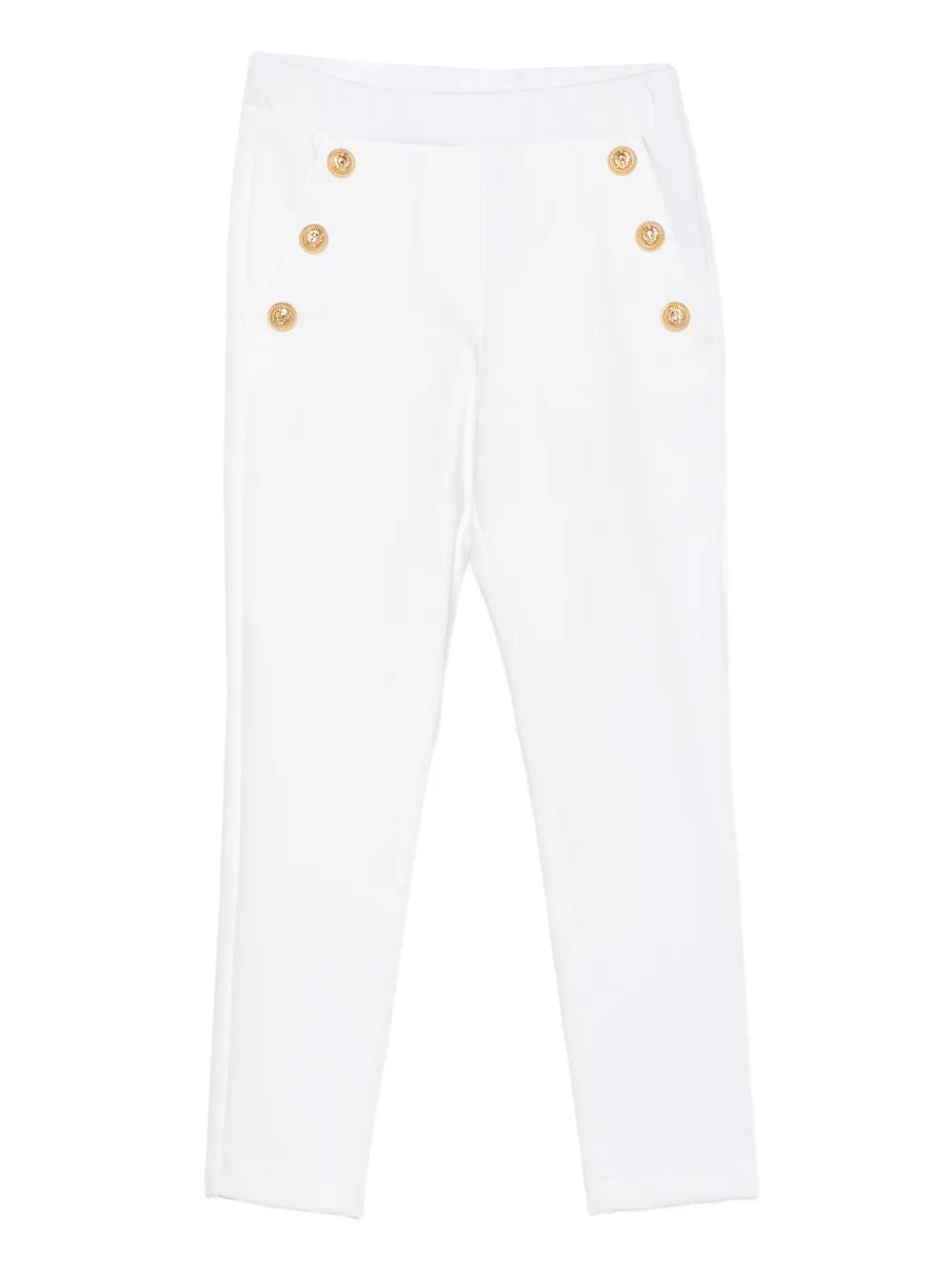 

Брюки с декоративными пуговицами Balmain Kids, белый