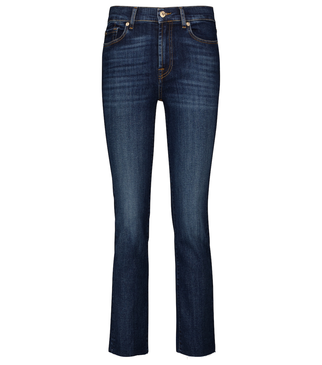 

Джинсы Straight Crop средней посадки 7 For All Mankind, Soho Dark
