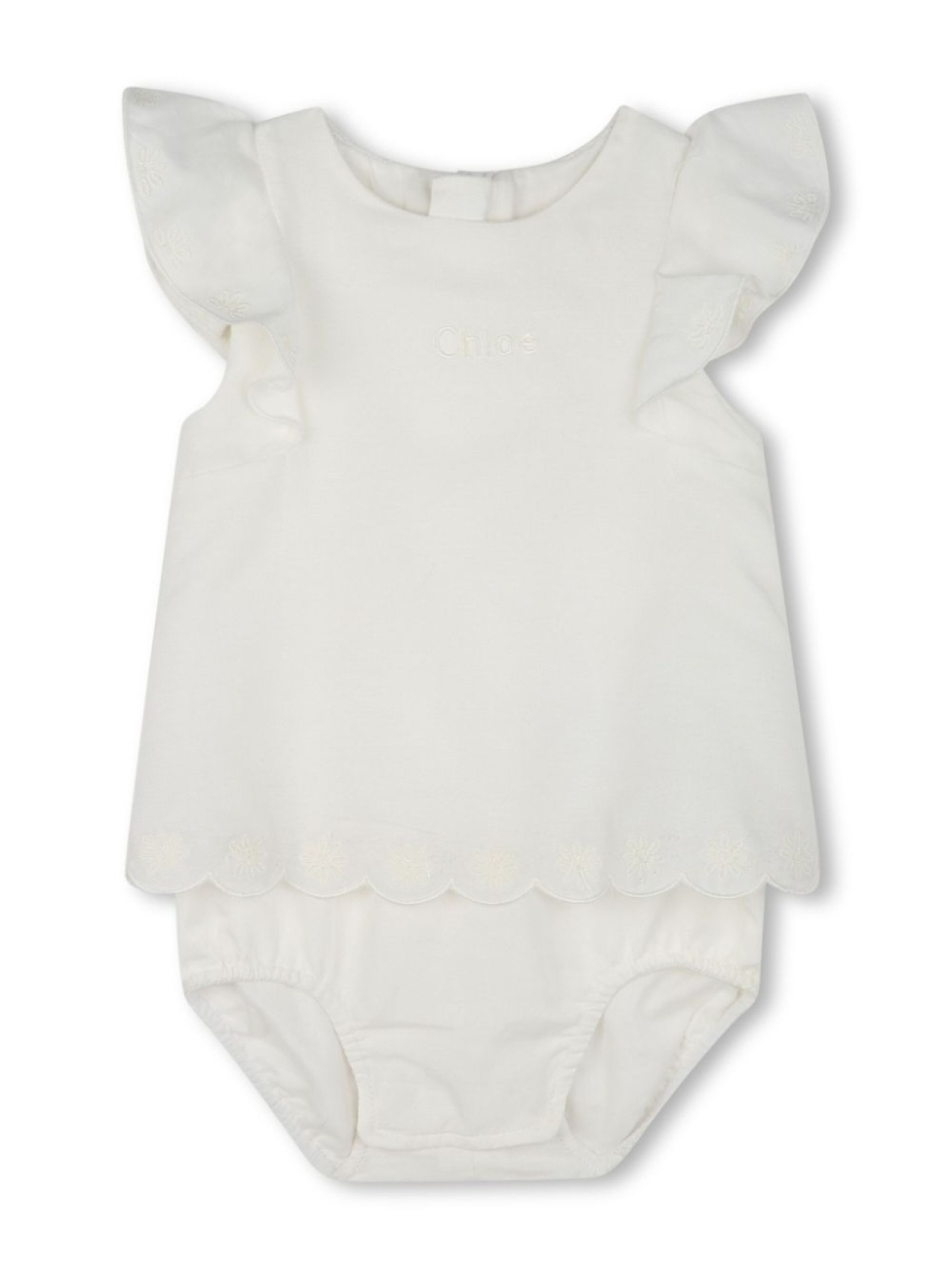 

Chloé Kids комплект из туники и блумеров, белый