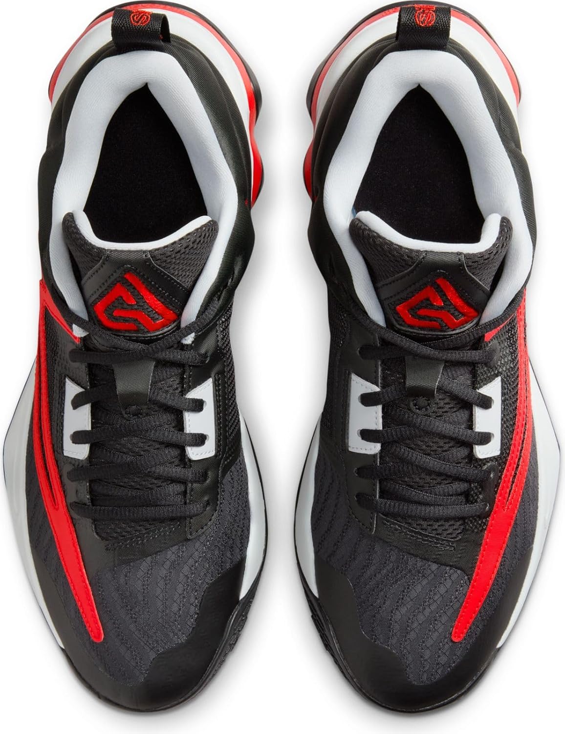 Мужские кроссовки Nike, три четверти высоты, черный/красный/серый — фото 4