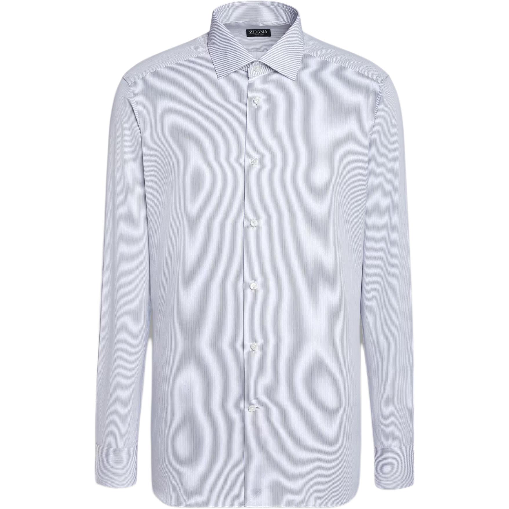 

Ermenegildo Zegna Рубашка мужская синяя с белой надписью