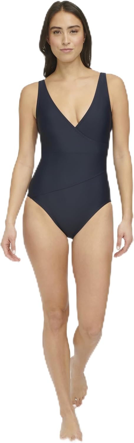 

Женский закрытый купальник Tommy Hilfiger с V-образным вырезом, Midnight