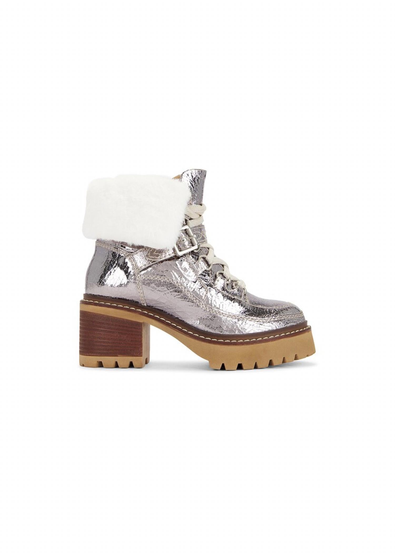 Уютные треккинговые ботинки Jasper цвета металлик Free People, Pewter — фото 2