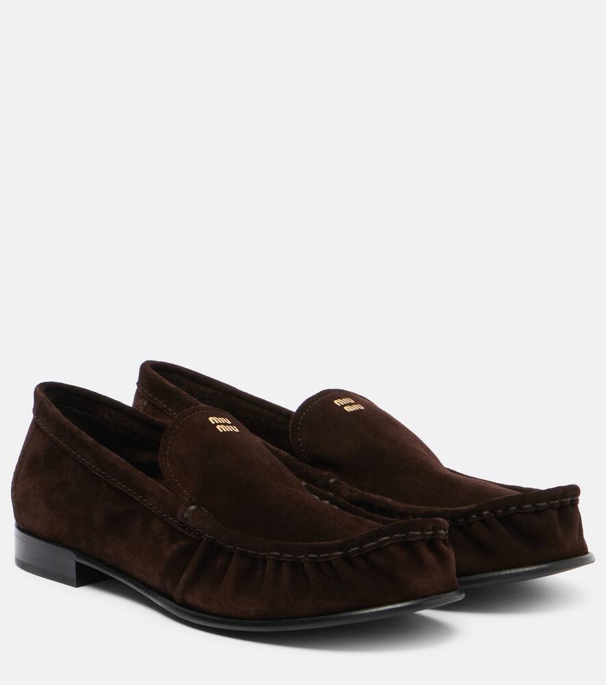 Замшевые лоферы Miu Miu, Moro