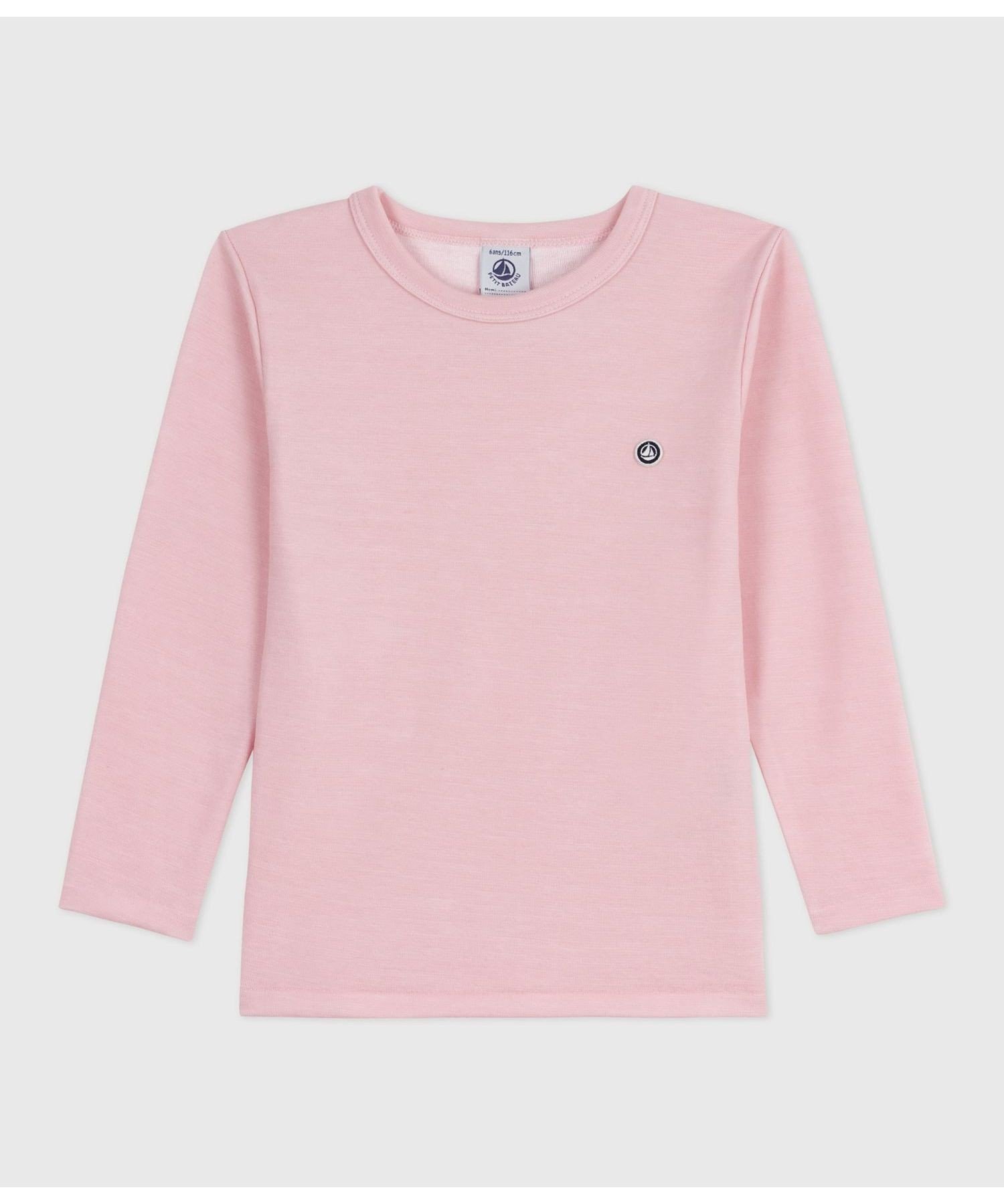 Футболка с длинными рукавами PETIT BATEAU, Light Pink