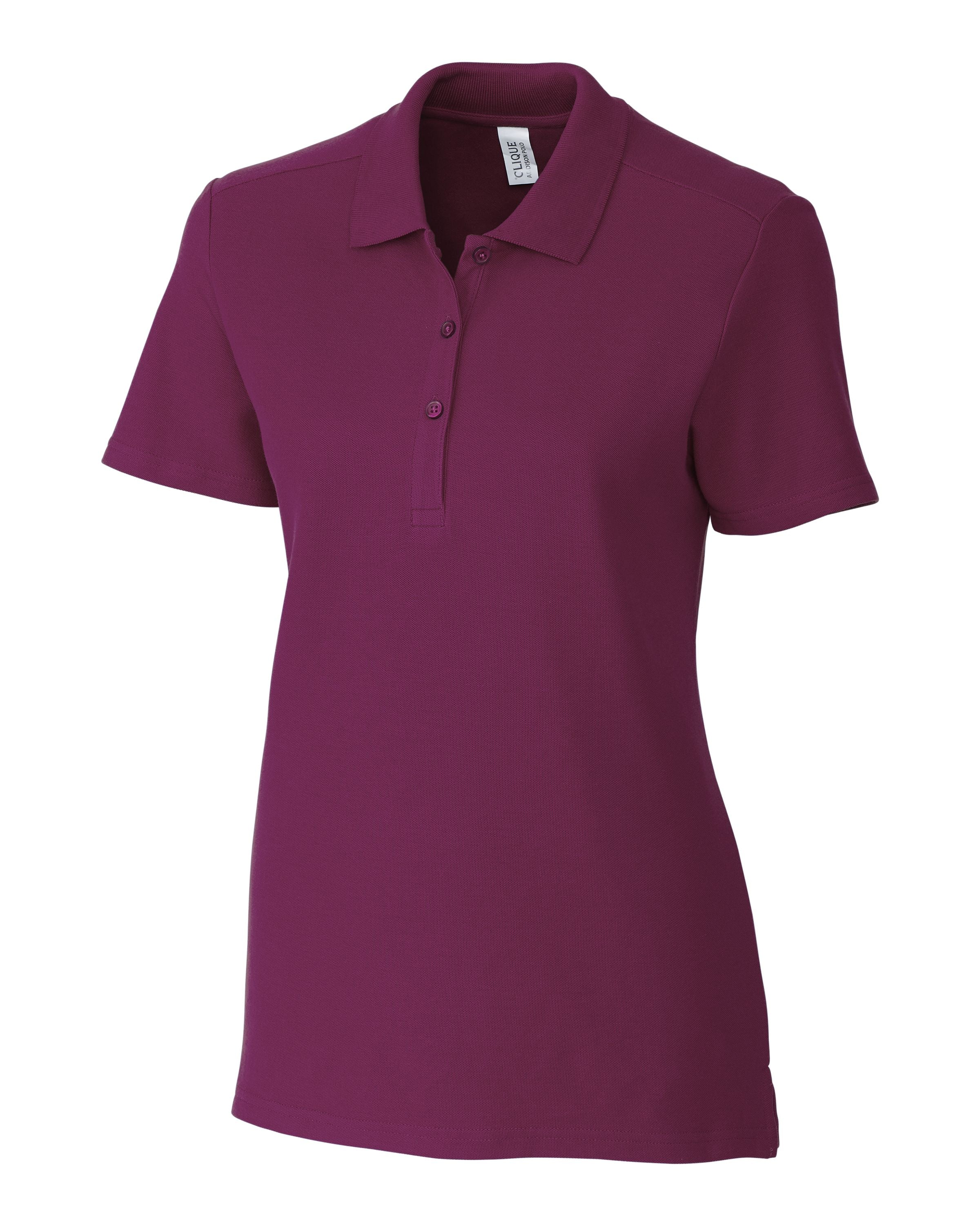 

Clique Addison All Cotton Pique Короткий рукав Женское поло, бордовый
