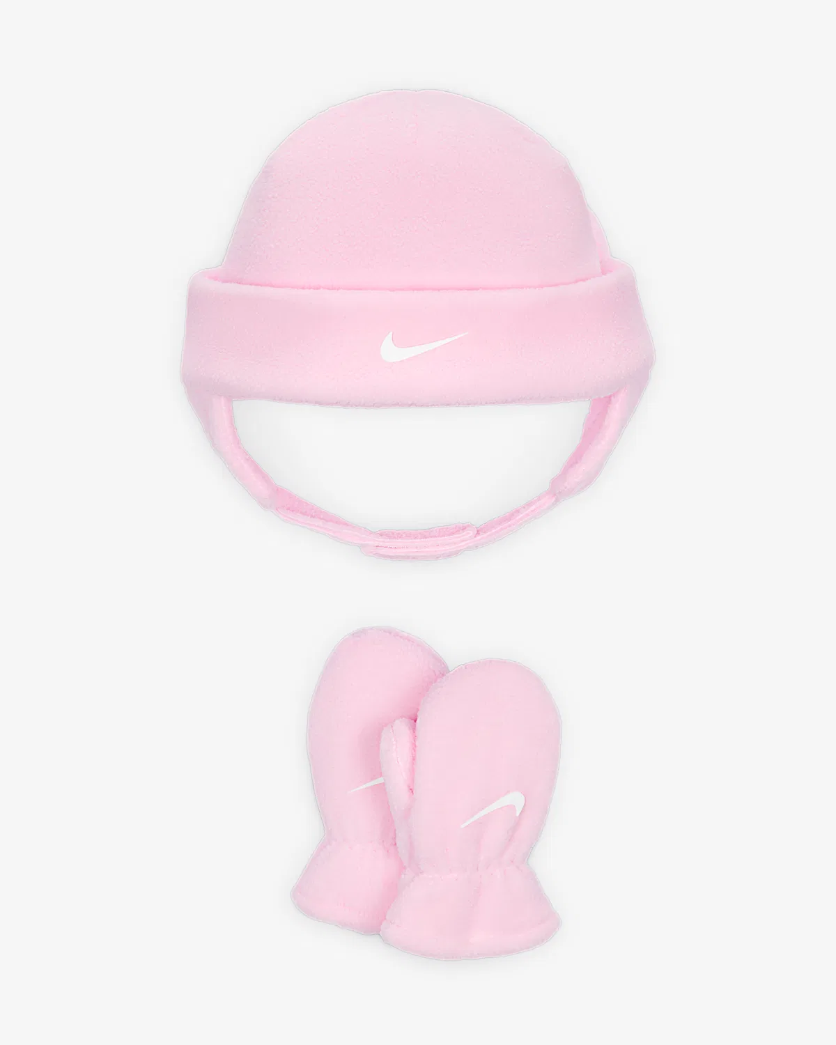 Детский комплект флисовой шапки и варежек Nike, Pink Foam