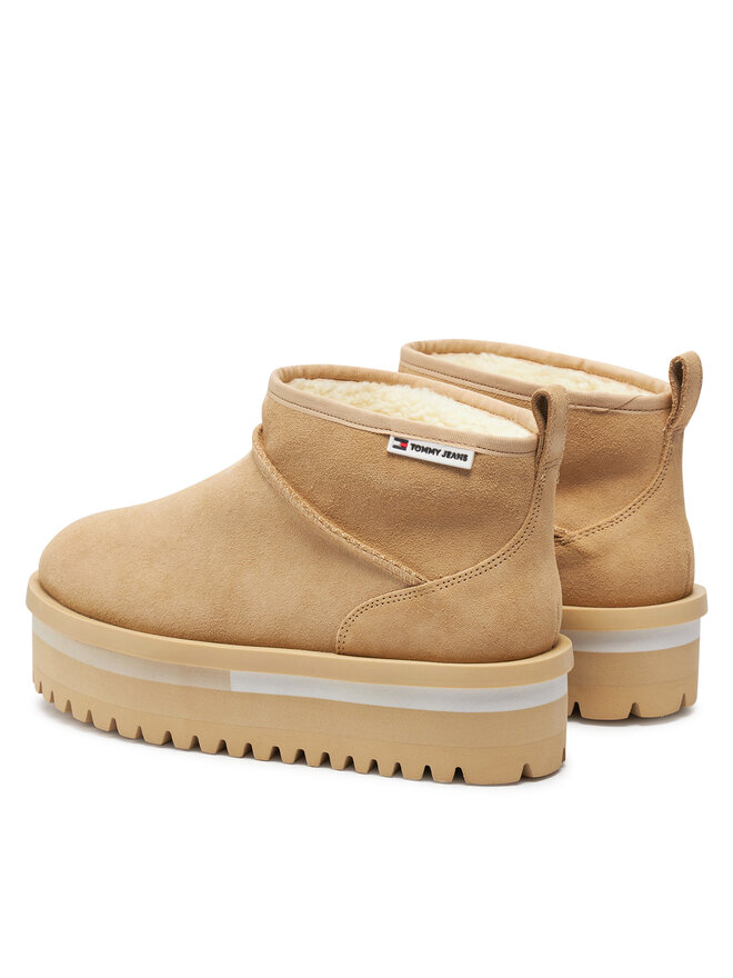 Зимние ботинки Tommy Jeans Tjw Suede Flatform Boot Wl EN0EN02599, бежевый — фото 3
