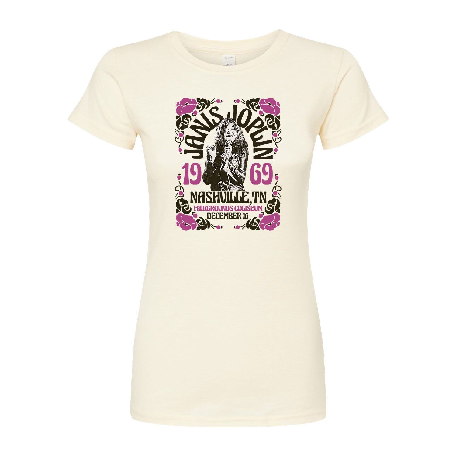 

Футболка с графическим рисунком Janis Joplin Nashville для юниоров Licensed Character, бежевый